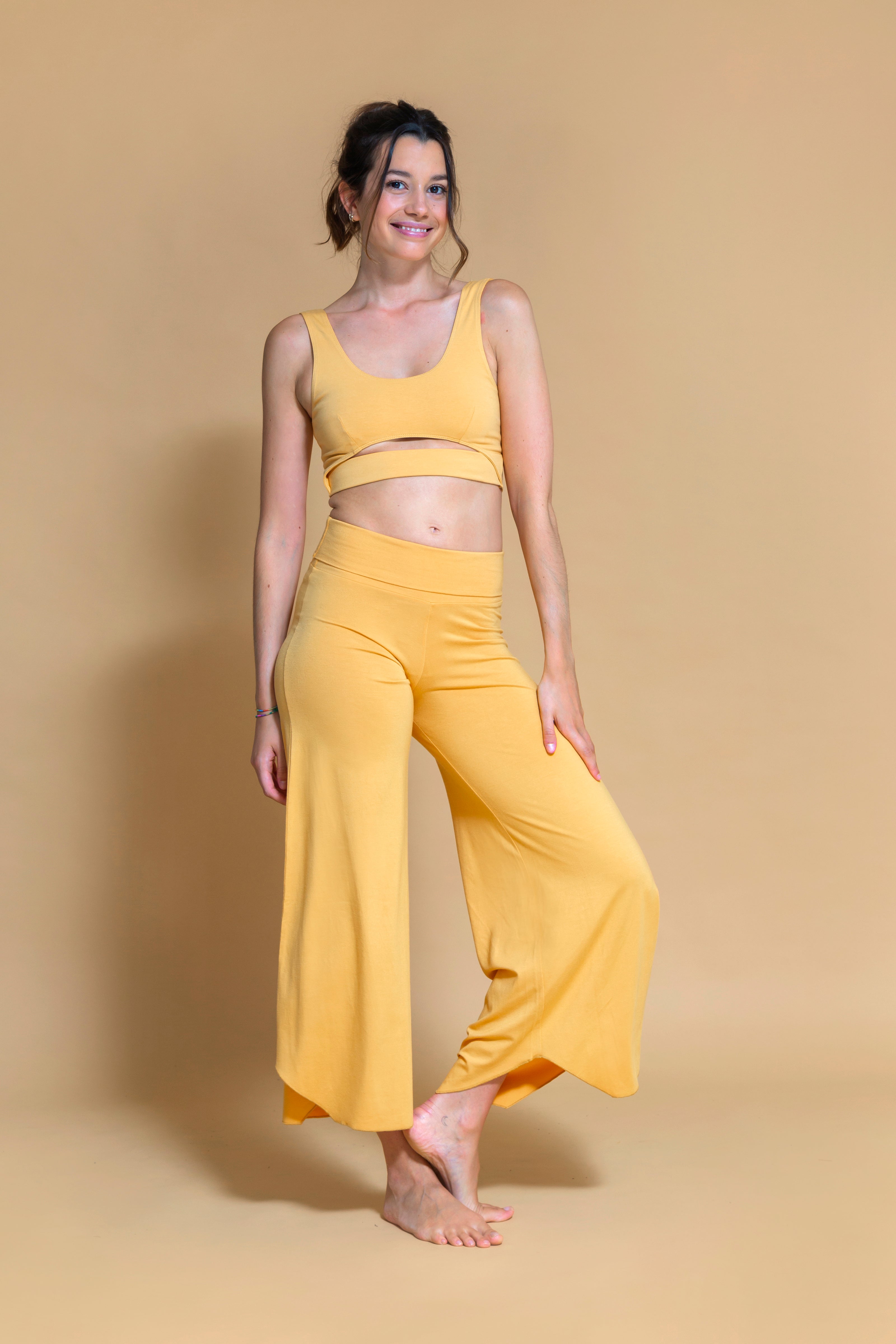 Shambhala Barcelona - Maya Sunflower Flare Yoga Pants – Yogi Spirit