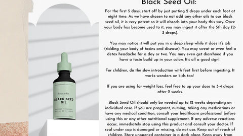Black Seed Oil (Nigella Sativa)