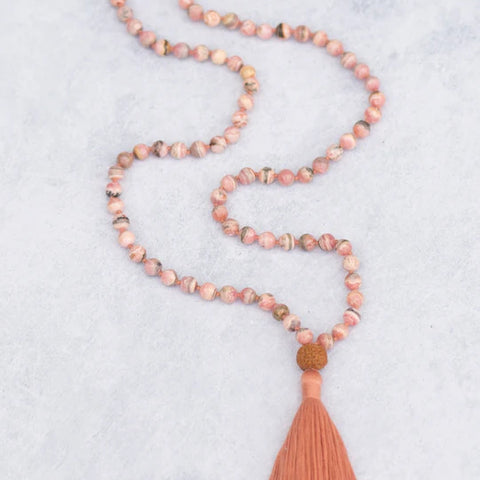 OPEN HEART - Rhodochrosite Mala