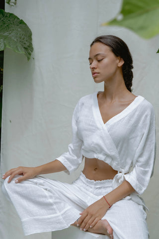 FLOW PANTS OFF WHITE- Indigo Luna