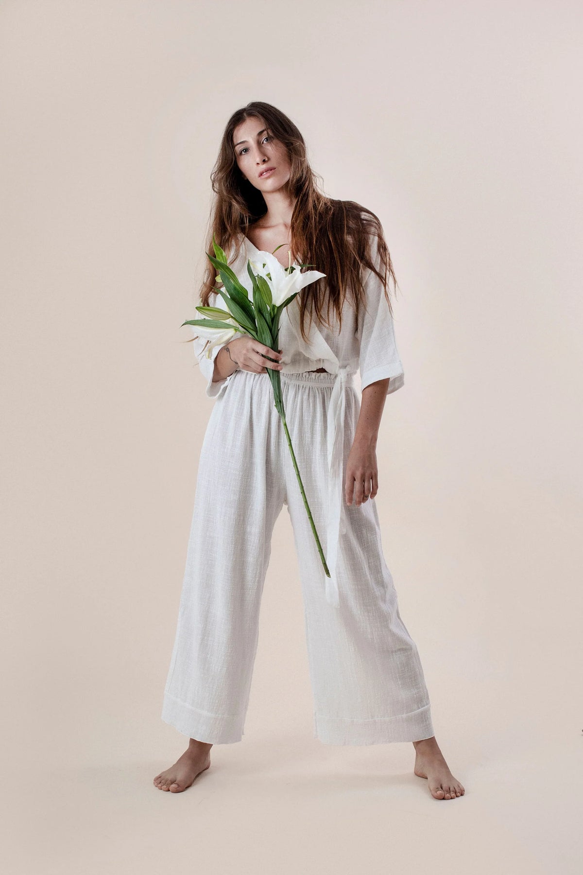 FLOW PANTS OFF WHITE- Indigo Luna
