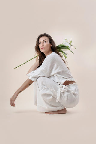 FLOW PANTS OFF WHITE- Indigo Luna