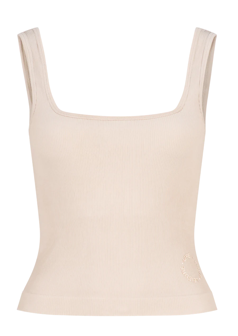 FINE RIBBED SCOOP NECK TANK - Pinky & Kamal