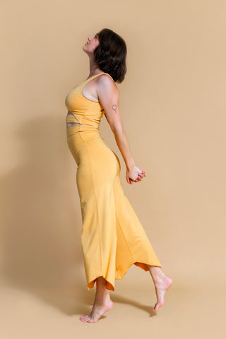 Maya Sunflower Flare Yoga Pants- Shambhala Barcelona