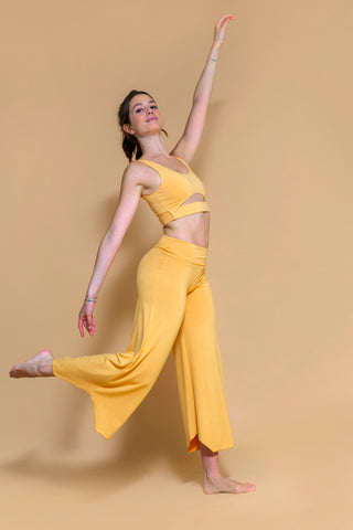 Maya Sunflower Flare Yoga Pants- Shambhala Barcelona