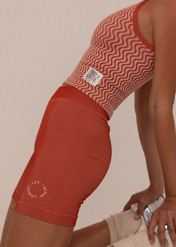 FINE RIBBED BIKER SHORT- Pinky & Kamal