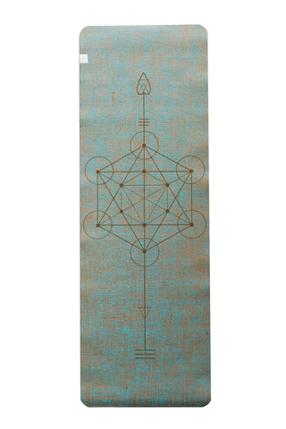 YOGATRIBE Organic Jute 100% Eco Yoga Mat / AQUA