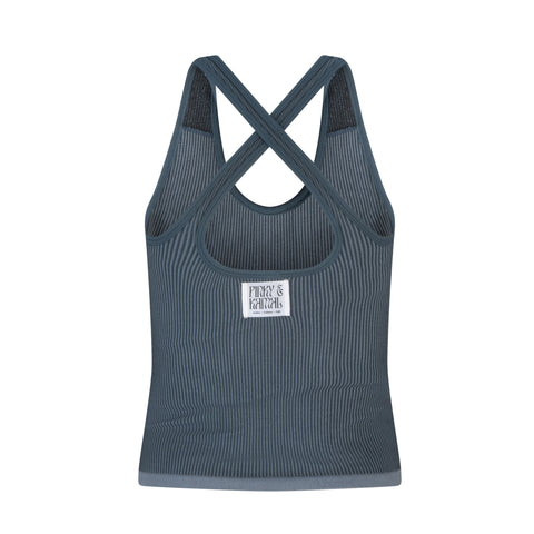 V-Neck Tank Blue - Pink & Kamal