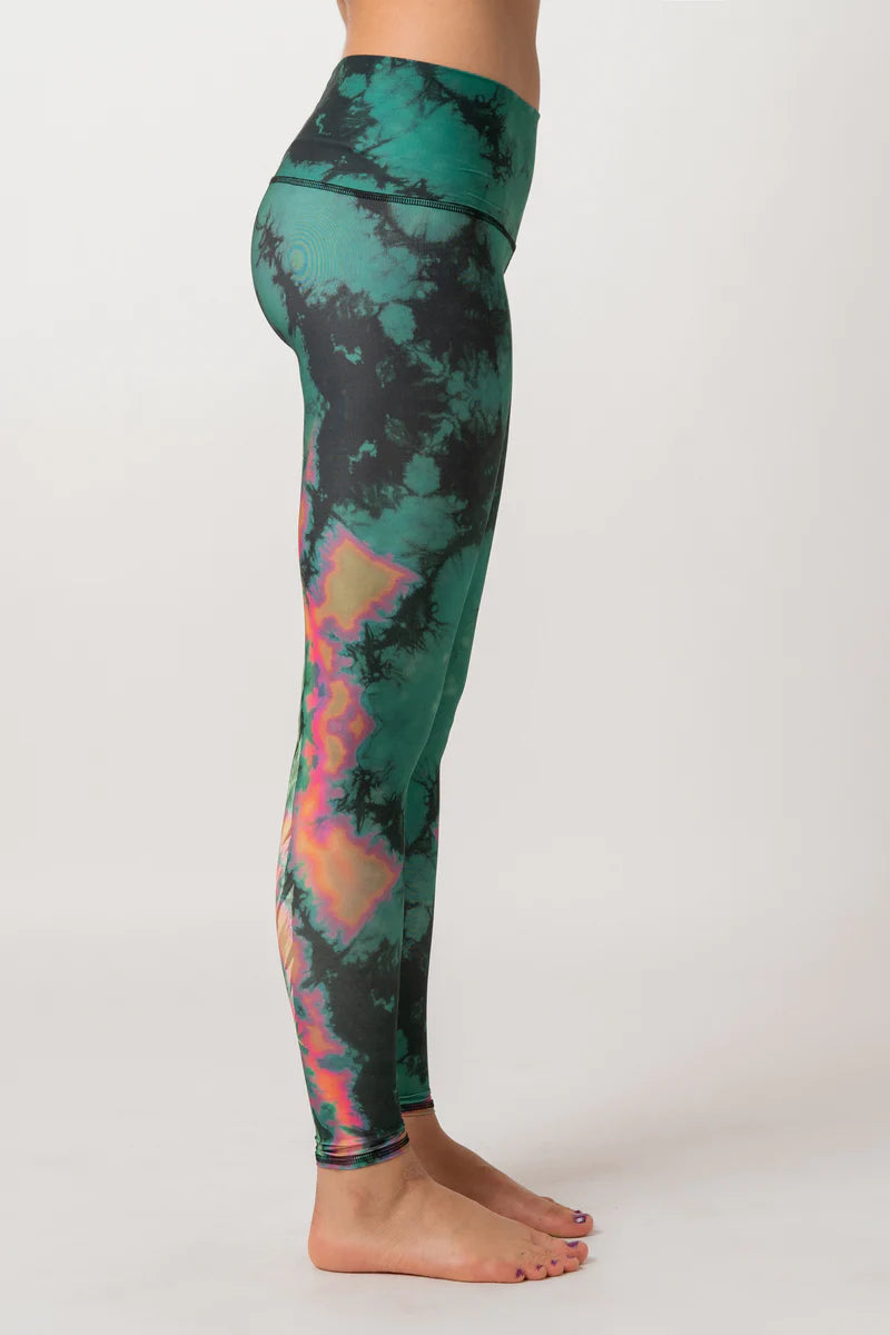Eagle Feather Green Yoga Pants