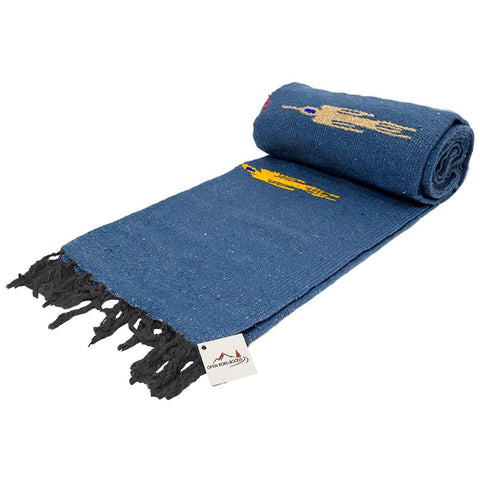 Slate Blue Baja Thunderbird Yoga Blanket