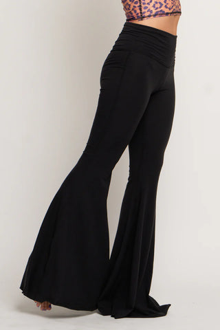 Solid Black Bell Bottom