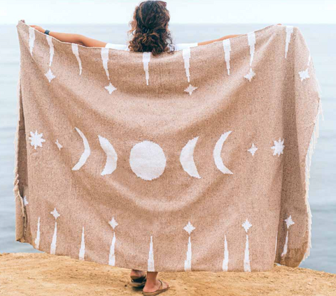 Moon Phases Meditation Blanket