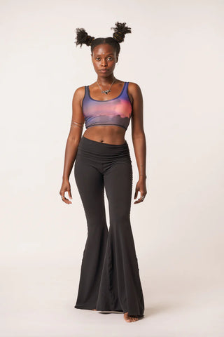 Solid Black Bell Bottom