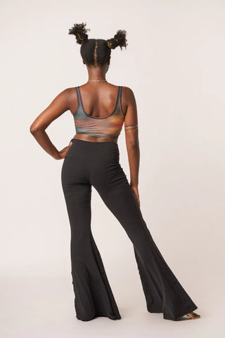 Solid Black Bell Bottom