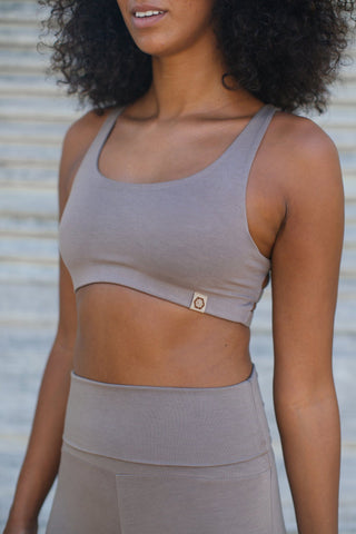 Boxy Crop Top Sable - Indigo Luna Yoga Bra Indigo Luna 