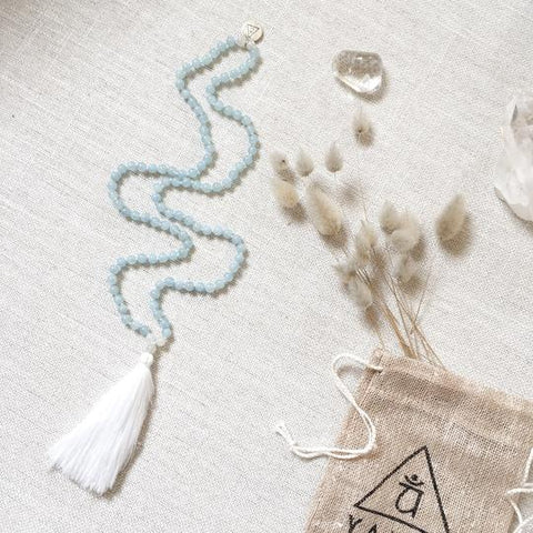 INNER PEACE - Aquamarine & Moonstone Mala