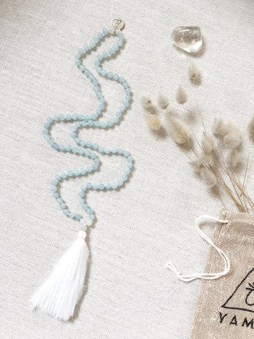 INNER PEACE - Aquamarine & Moonstone Mala