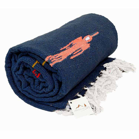 Slate Blue Baja Thunderbird Yoga Blanket