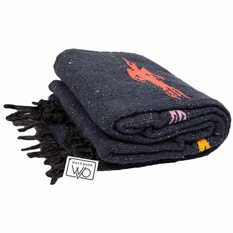 Charcoal Baja Thunderbird Yoga Blanket