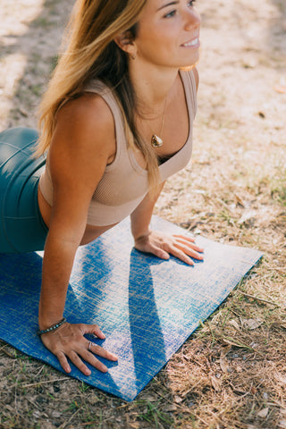 Eco-Friendly Organic Yoga Mat Ocean Blue
