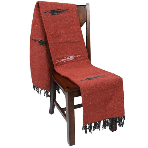 Rust Orange Baja Thunderbird Yoga Blanket