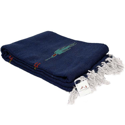 Slate Blue Baja Thunderbird Yoga Blanket