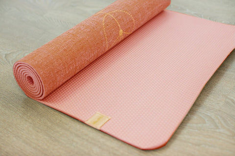 YOGATRIBE Organic Jute 100% Eco Yoga Mat / CORAL METATRON Mats YogaTribe 