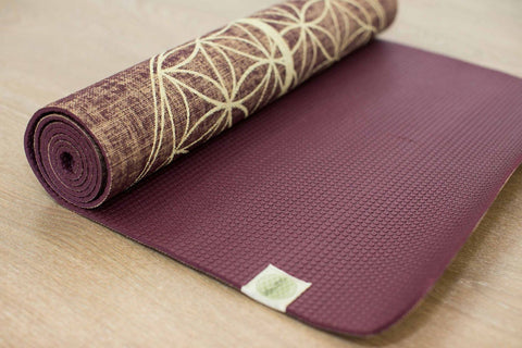YOGATRIBE Organic Jute 100% Eco Yoga Mat /RED WINE Mats YogaTribe 