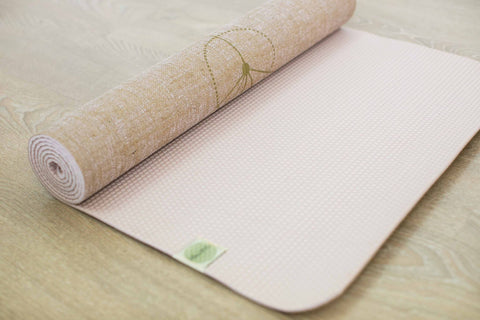 YOGATRIBE Organic Jute 100% Eco Yoga Mat / WARM PEACE METATRON GOLD PRINT Mats YogaTribe 