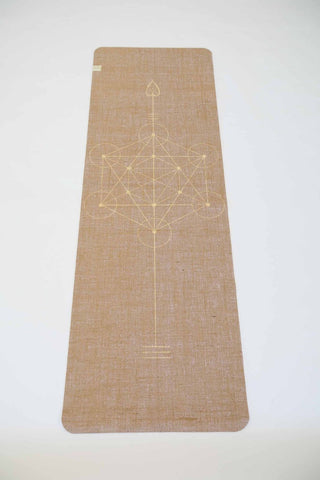 YOGATRIBE Organic Jute 100% Eco Yoga Mat / WARM PEACE METATRON Mats YogaTribe 